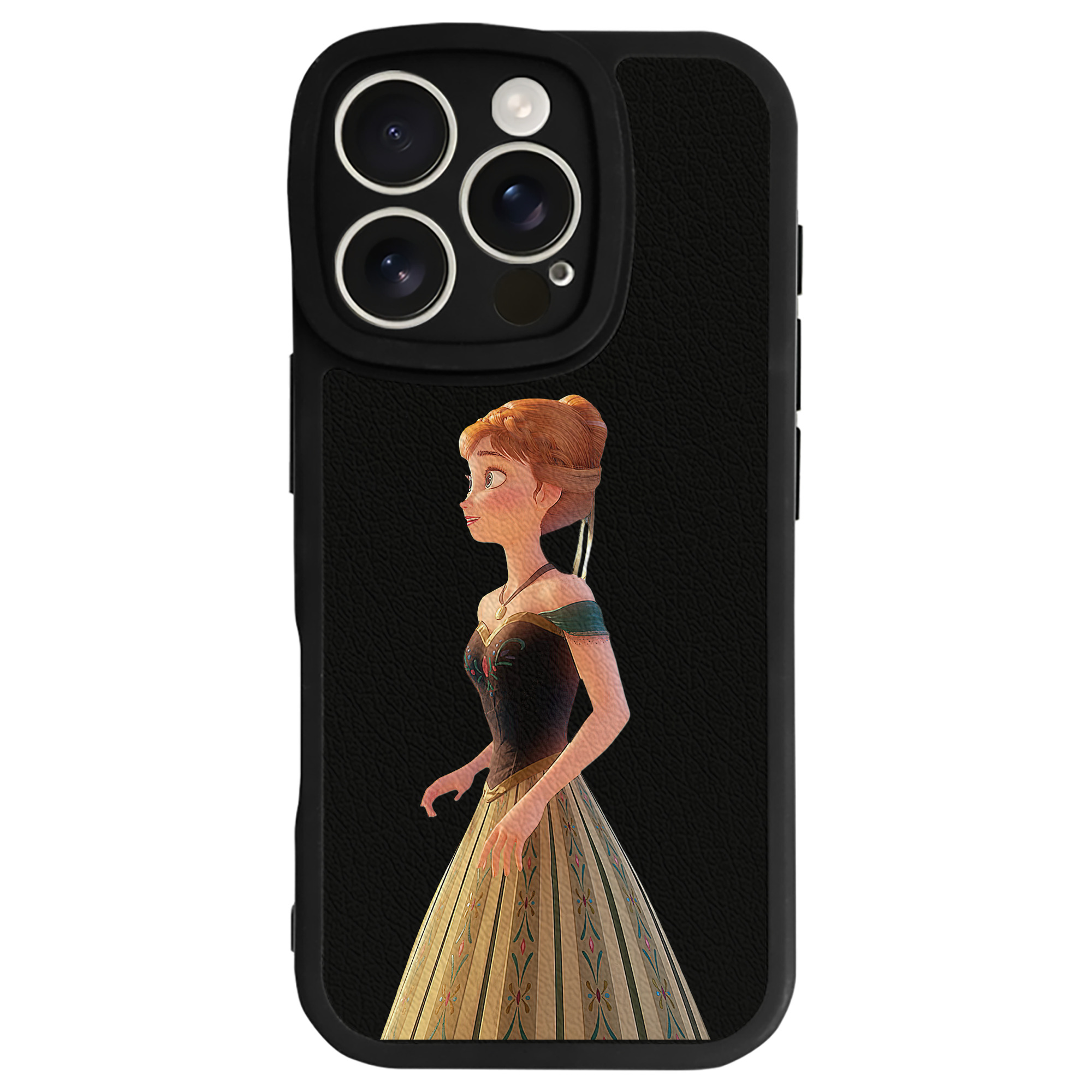（画像用） アナと雪の女王 アンナ エルサ Frozen Anna Elsa 【iPhone 16シリーズ対応】シリコンスマホケース（レザー調） 材質：シリコン